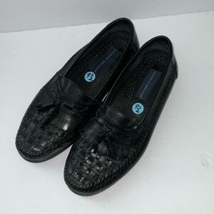 Giorgio Brutini Black Woven Loafers